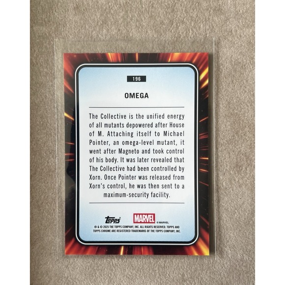 2025 Topps Chrome Marvel Omega #196 Base Card‎ - Picture 2 of 2